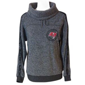 NFL Buccaneers Long Sleeve Gray Cowlneck Sweater & Buccaneers on Back Women's S